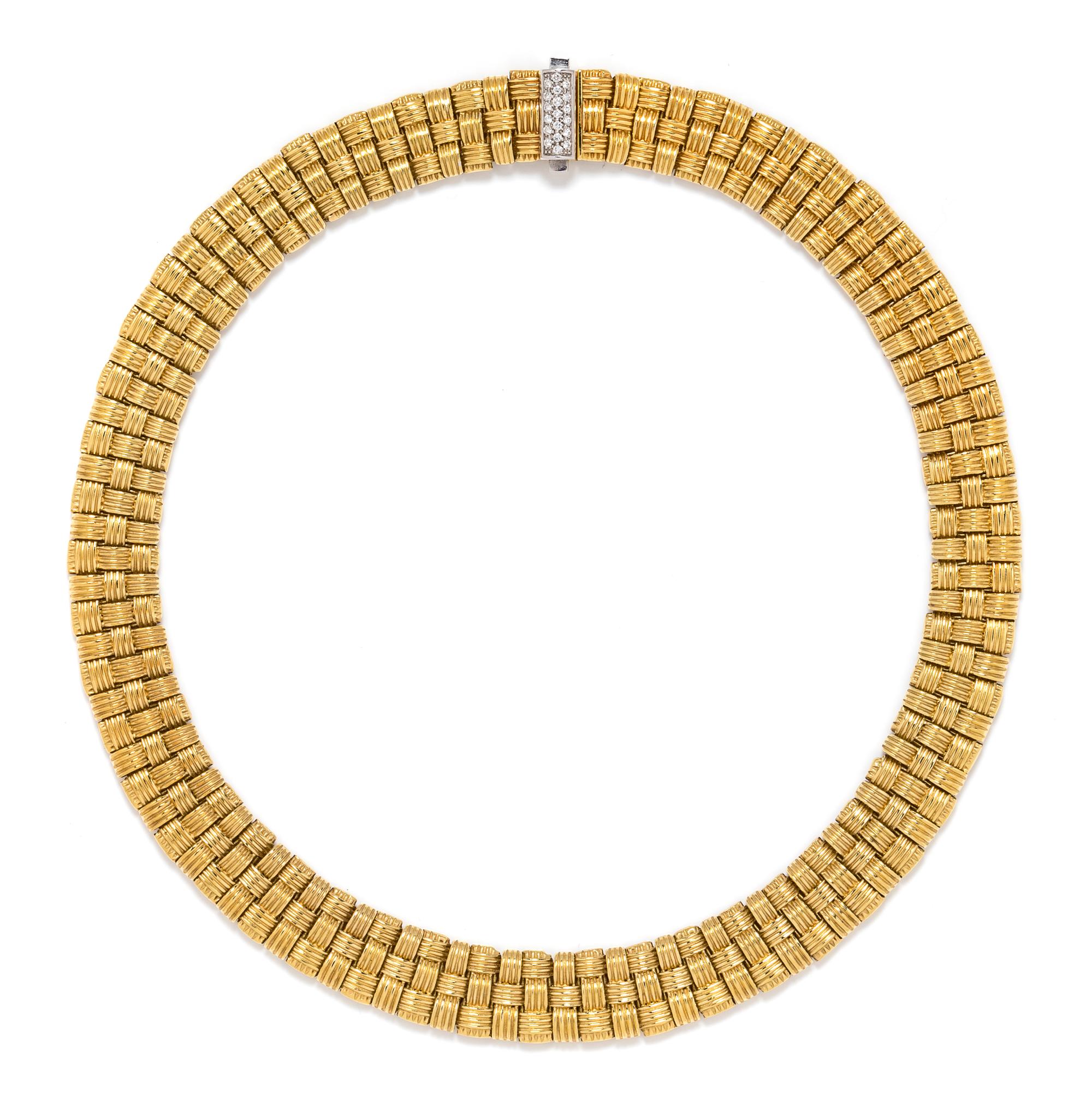 An 18 Karat Yellow Gold and Diamond 'Appassionata' Necklace, Roberto Coin, 75.40 dwts.