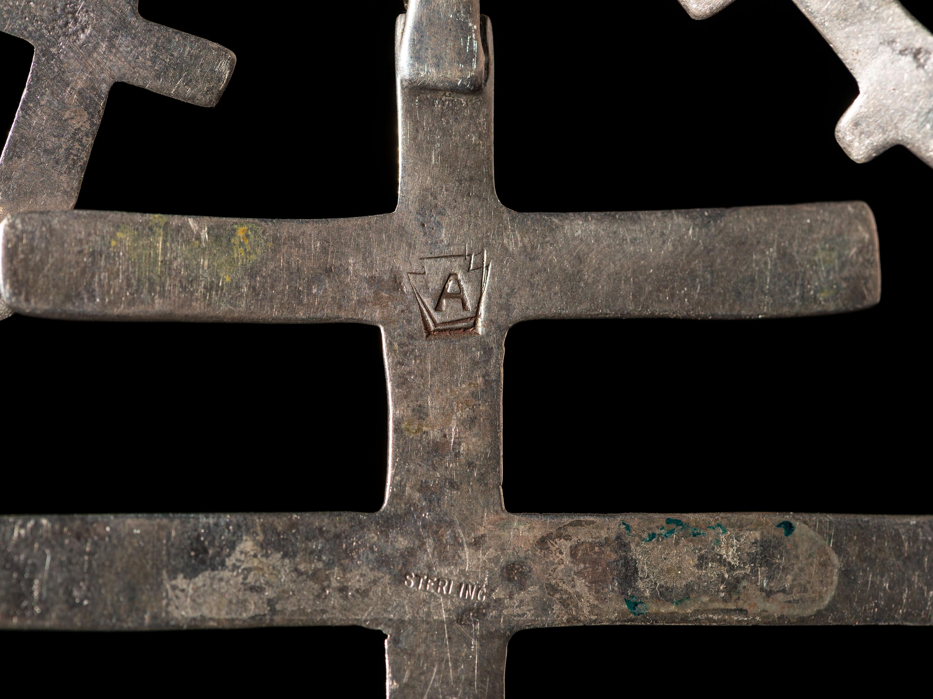 Sterling Silver Double Cross Necklace