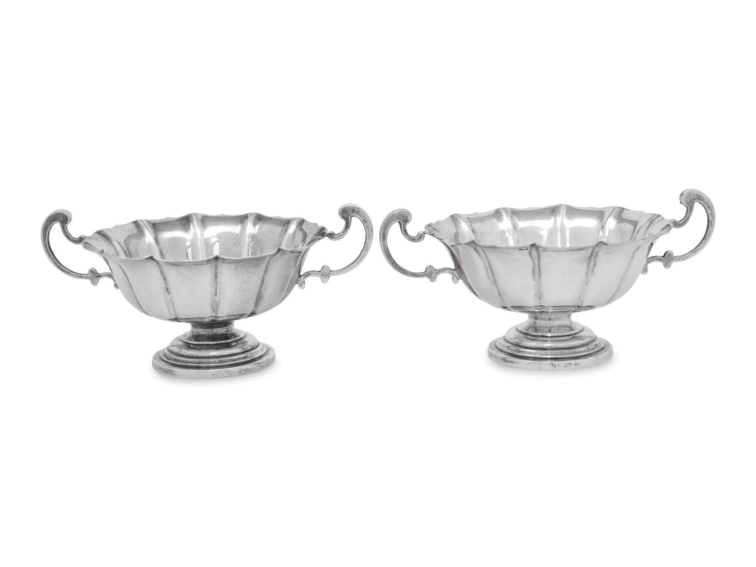A Pair of Cartier Silver Candy Dishes