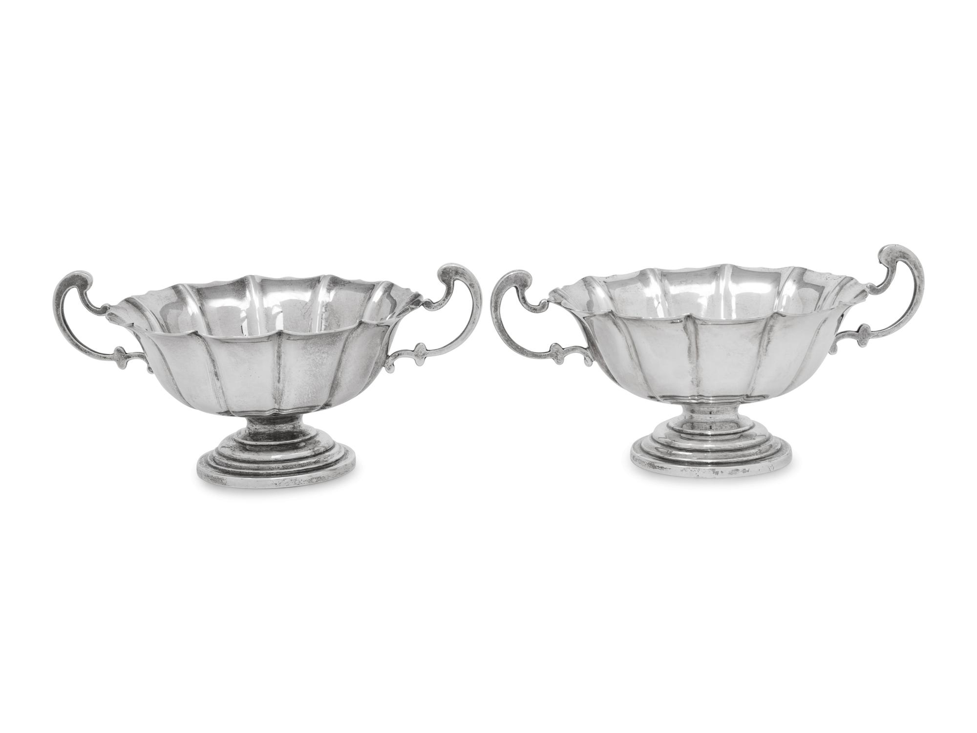 A Pair of Cartier Silver Candy Dishes