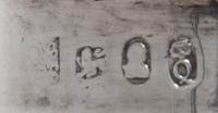 A George III Silver Standish, John Roberts & Co., Sheffield, 1813 and Others, the rectangular tray having a gadroon rim and fitted with