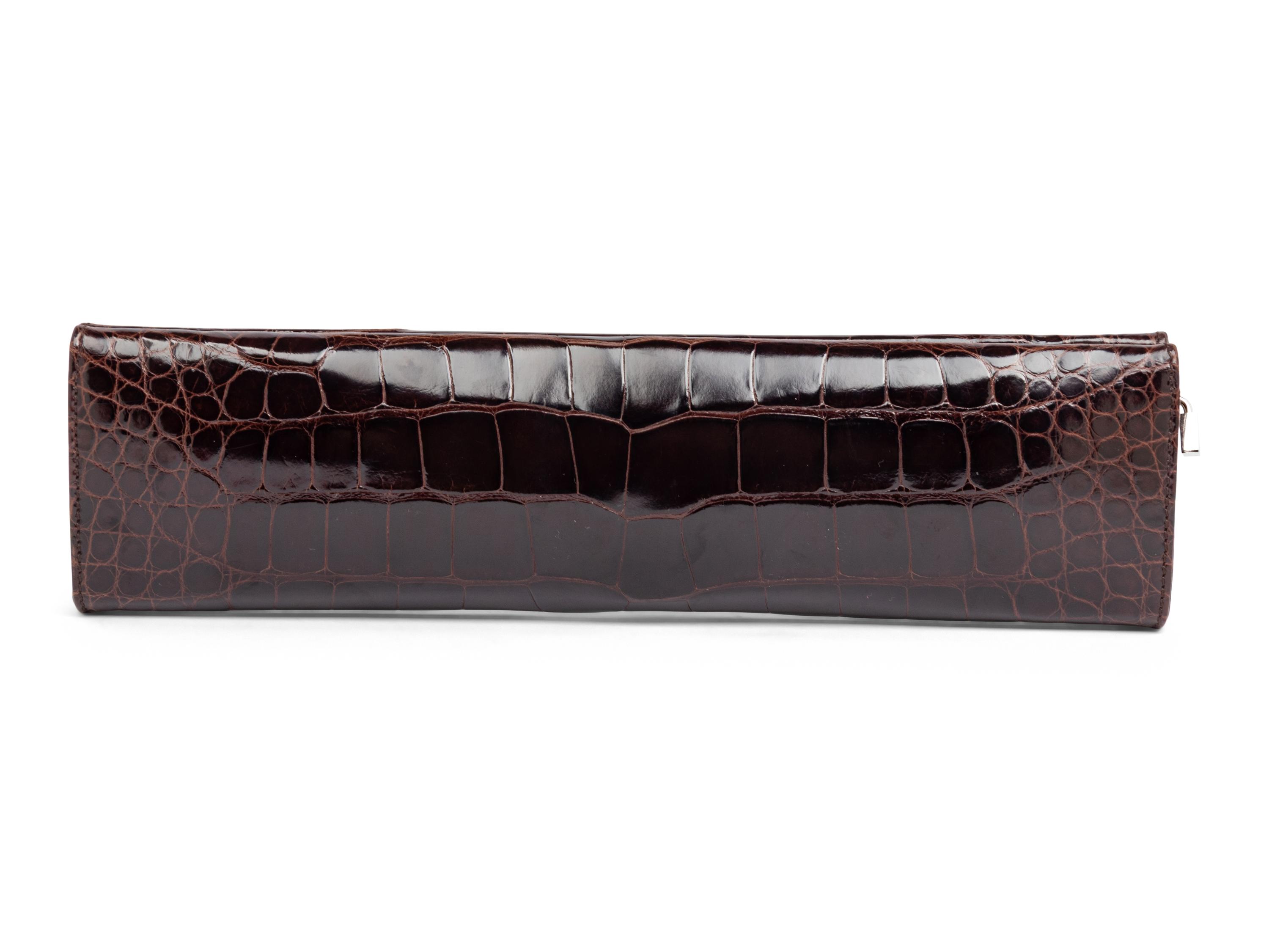 TOM FORD FOR GUCCI, DARK BROWN ALLIGATOR CLUTCH,1998