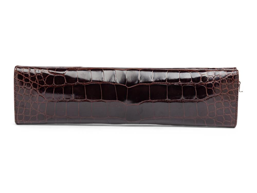 <em>TOM FORD FOR GUCCI, DARK BROWN ALLIGATOR CLUTCH,1998</em>
