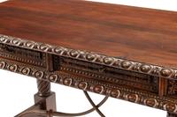 A Spanish Baroque Style Walnut Trestle Table