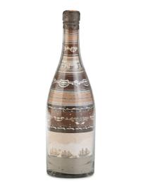 A French Sand Art Seascape Bottle