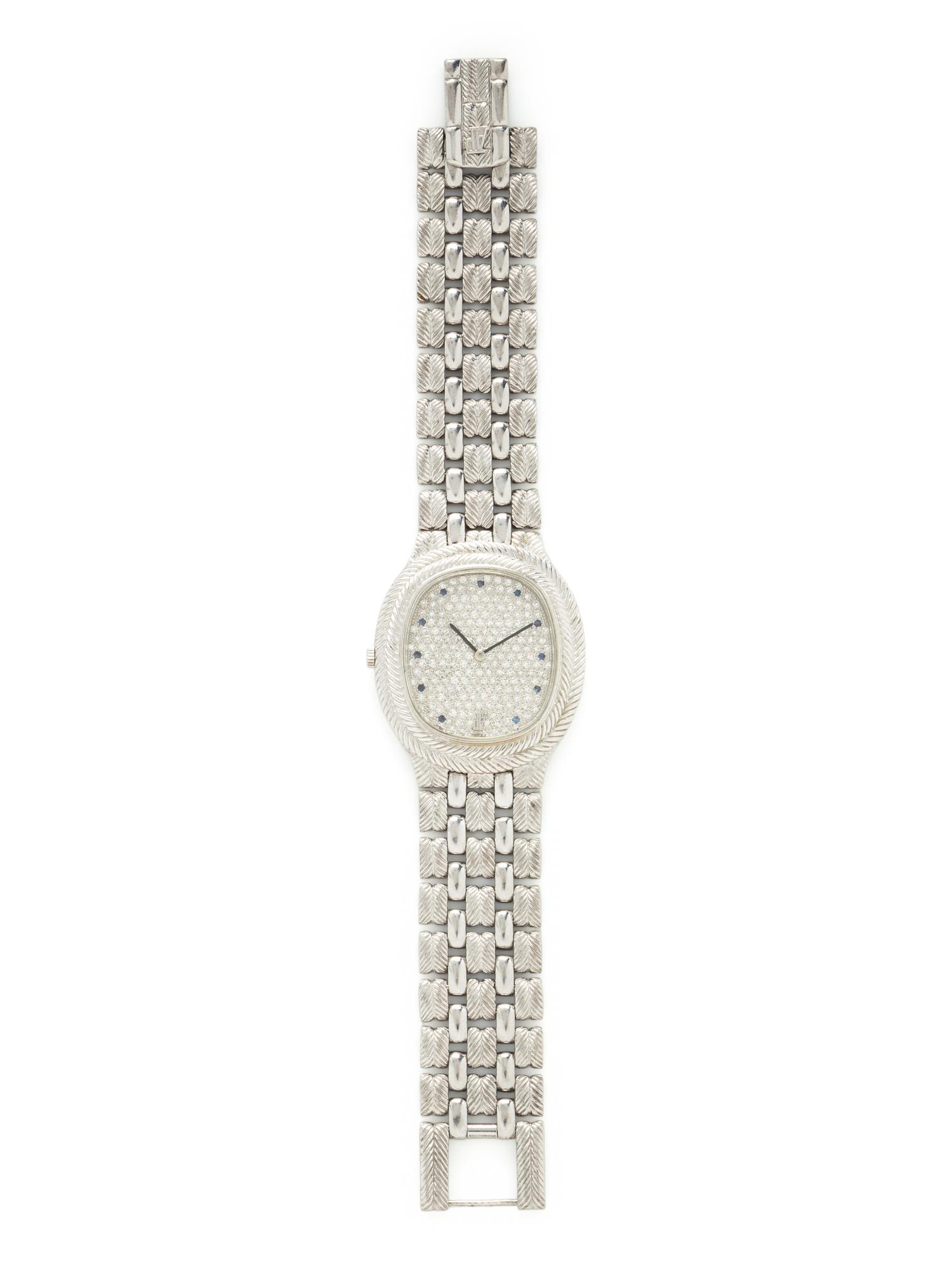AUDEMARS PIGUET, 18K WHITE GOLD AND DIAMOND WATCH