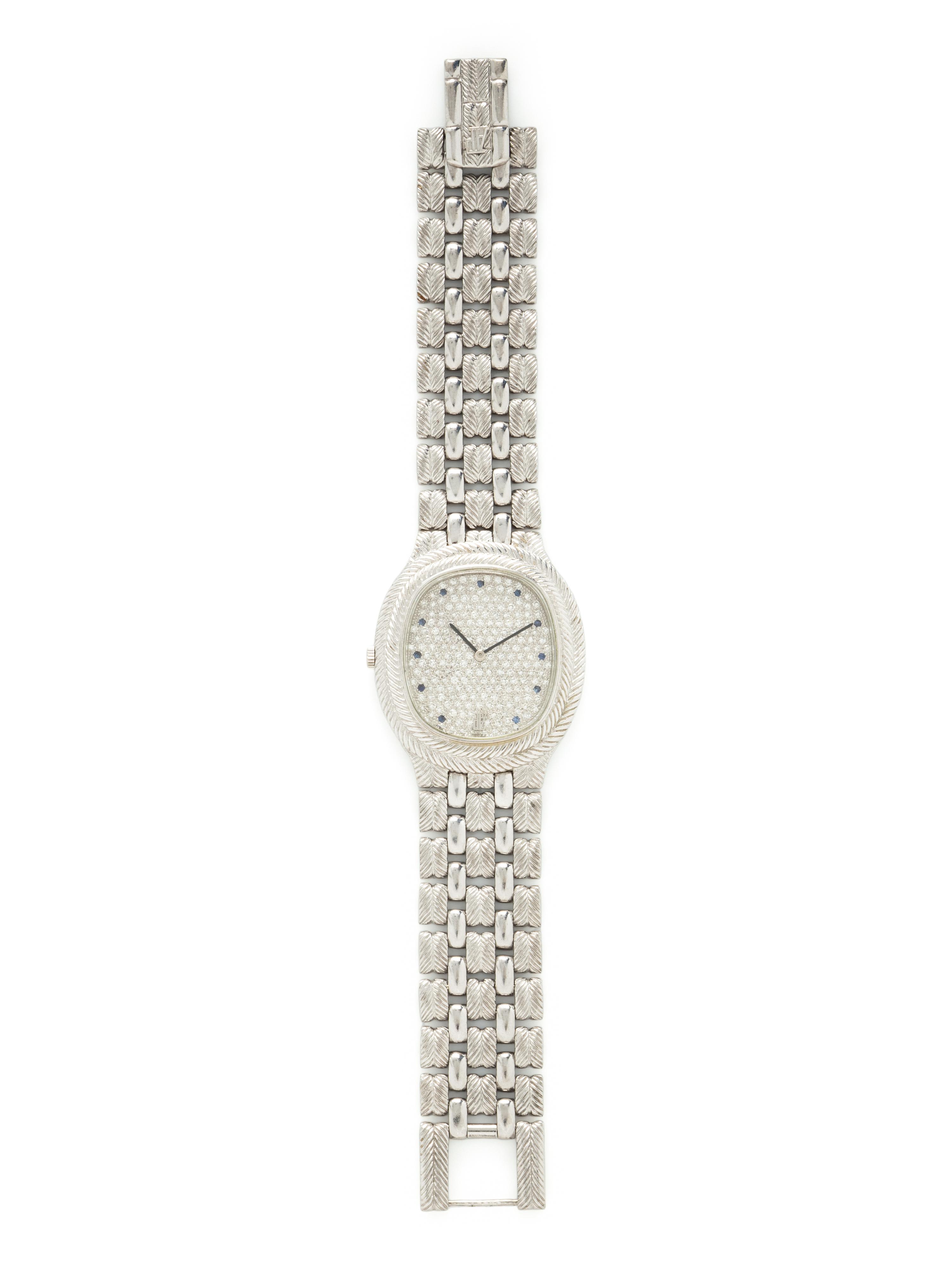 AUDEMARS PIGUET, 18K WHITE GOLD AND DIAMOND WATCH