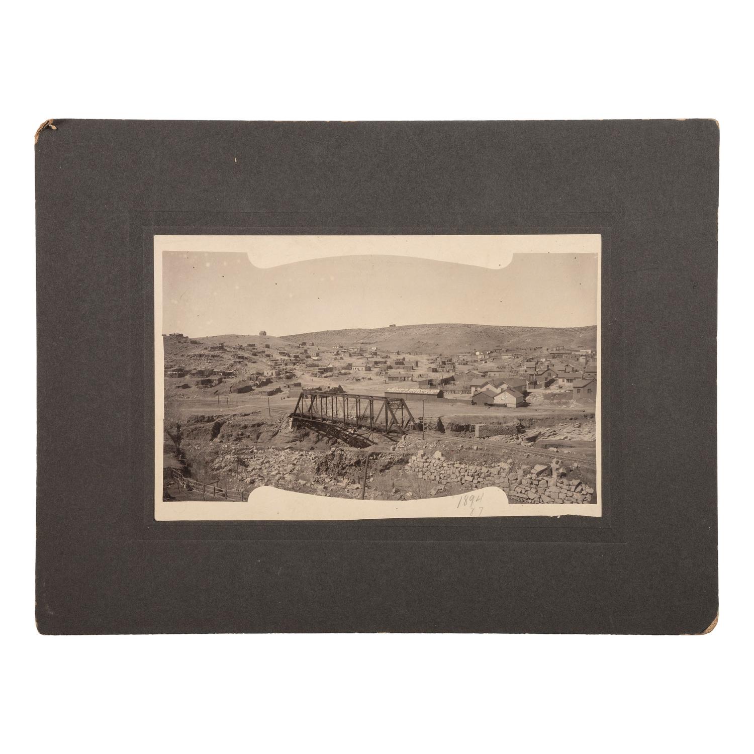 [SOUTHWEST - EARLY PHOTOGRAPHY]. A group of cyanotypes, albumens, and silver gelatin photographs taken in Arizona, New Mexico, Texas, and Mexico, comprising:
