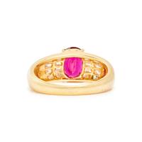 YELLOW GOLD, RUBY, AND DIAMOND RING