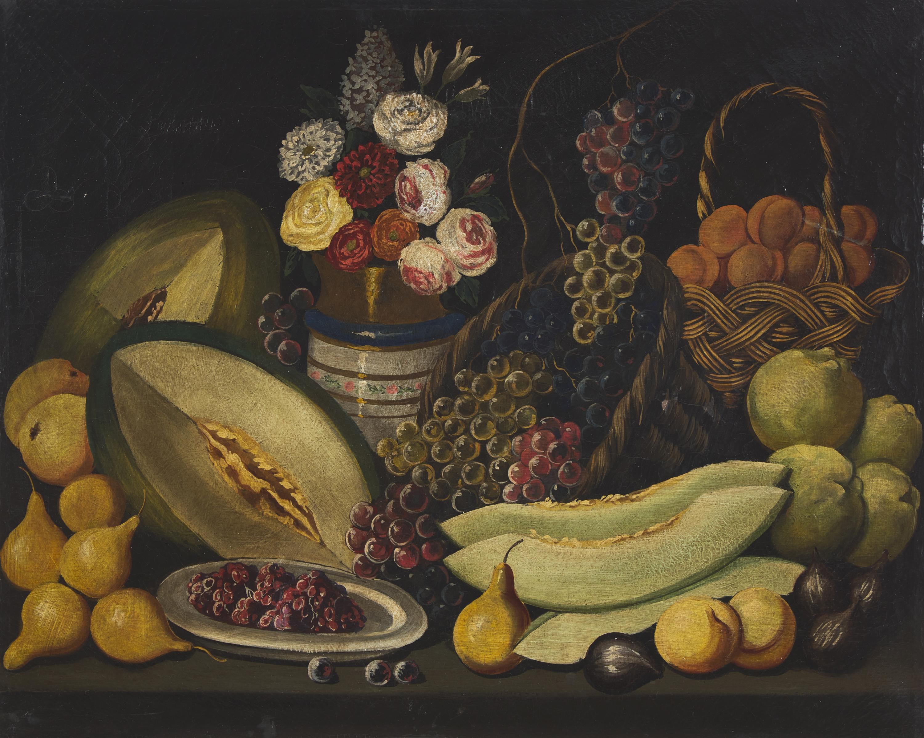 Anglo-American School 19th Century, A Pair of Still Lifes of Fruit
