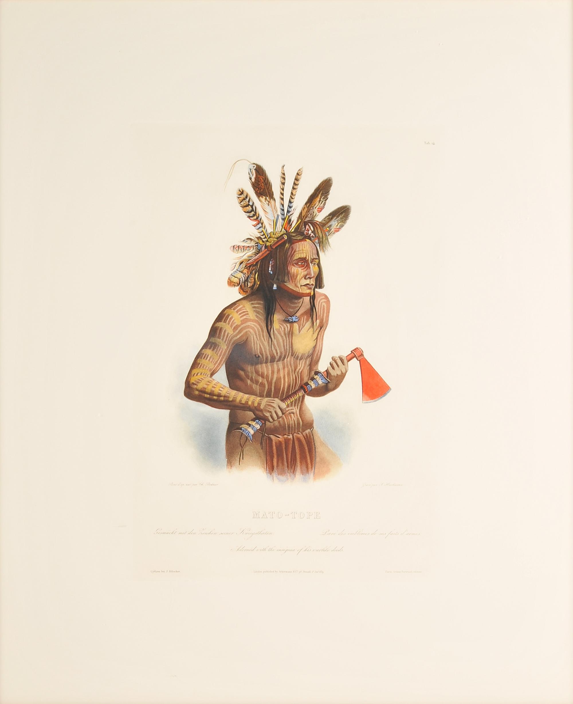 A Group of seven reproduction Karl Bodmer prints, comprising: