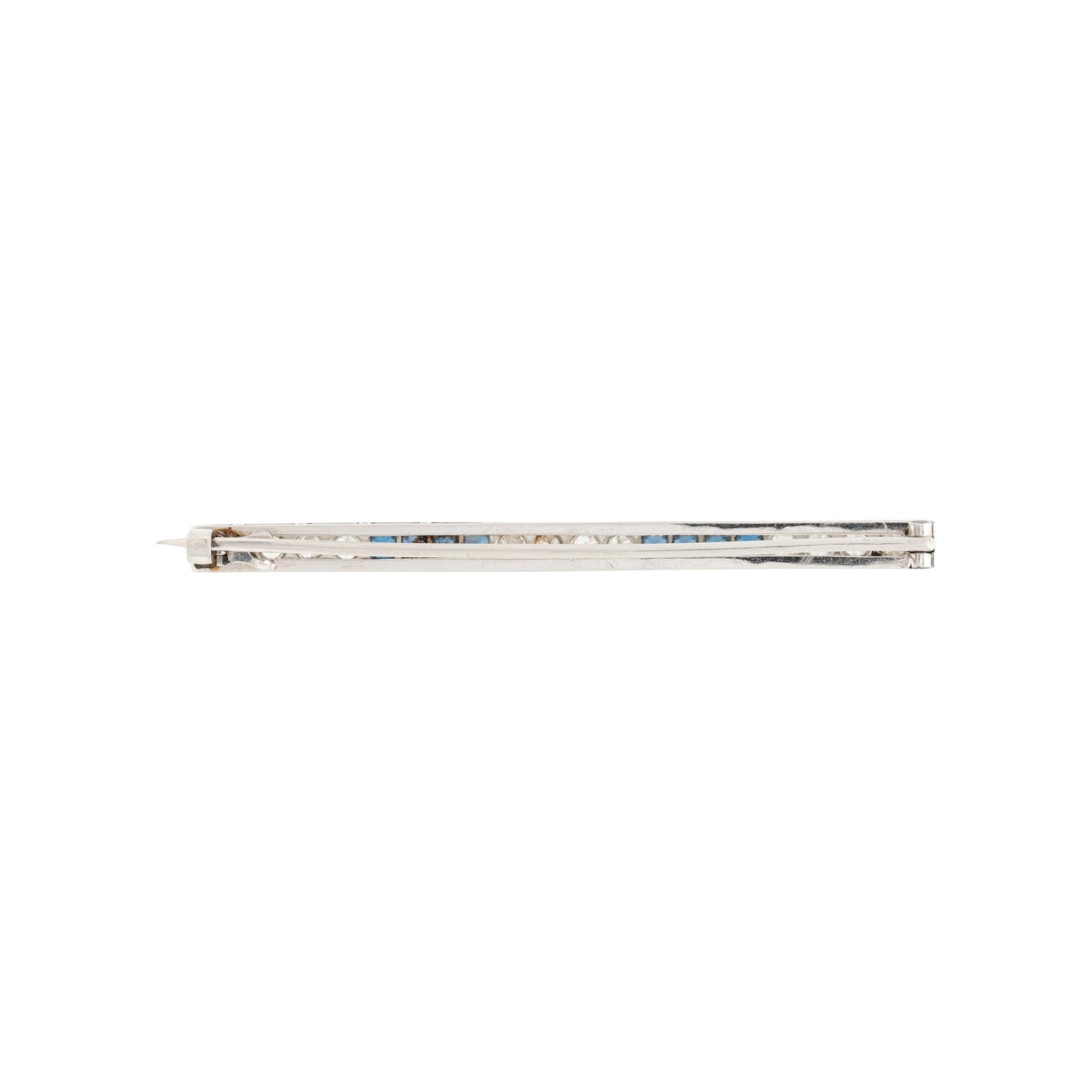DIAMOND BAR BROOCH