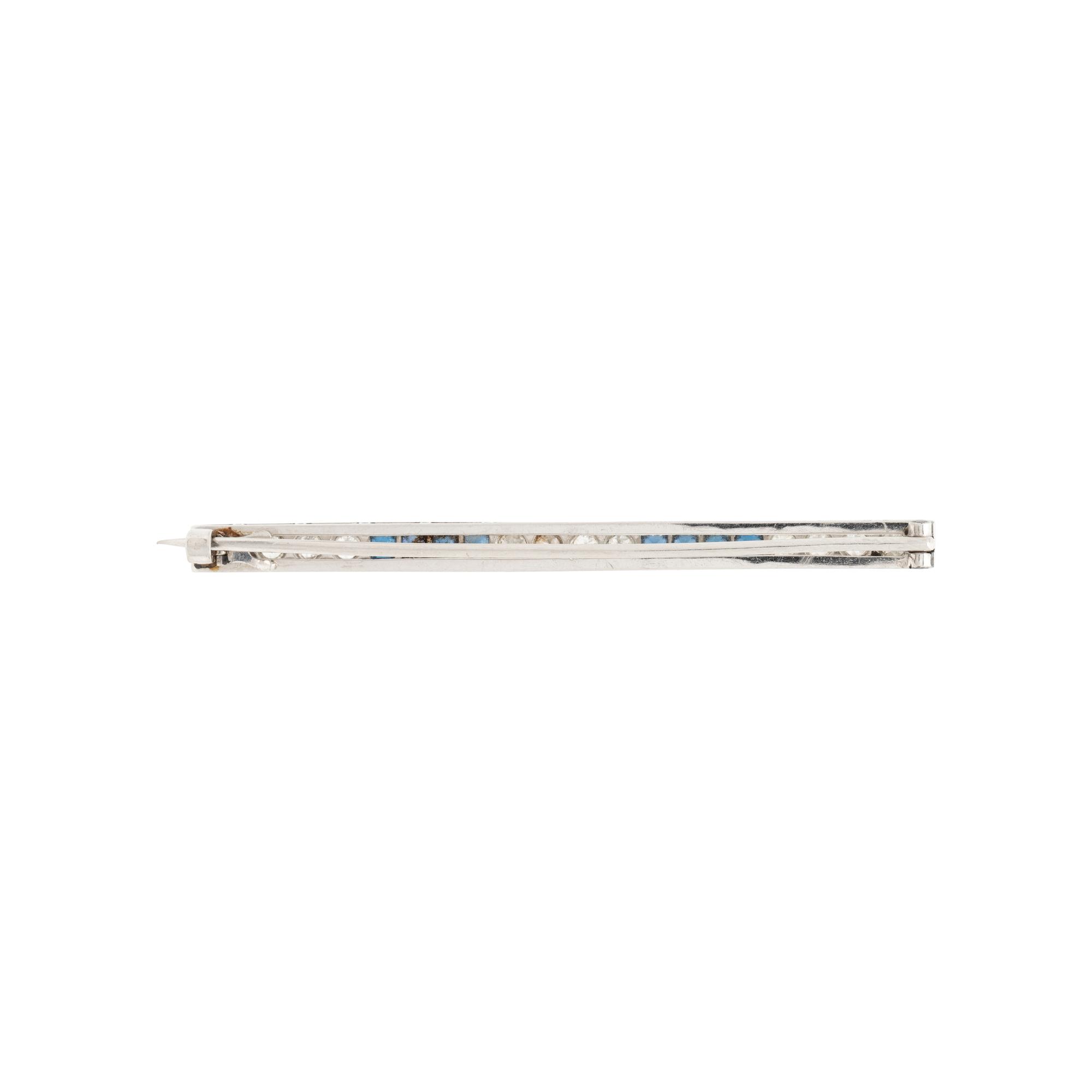 DIAMOND BAR BROOCH