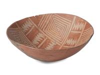 Ancestral Pueblo Red-on-Brown Pottery Bowl