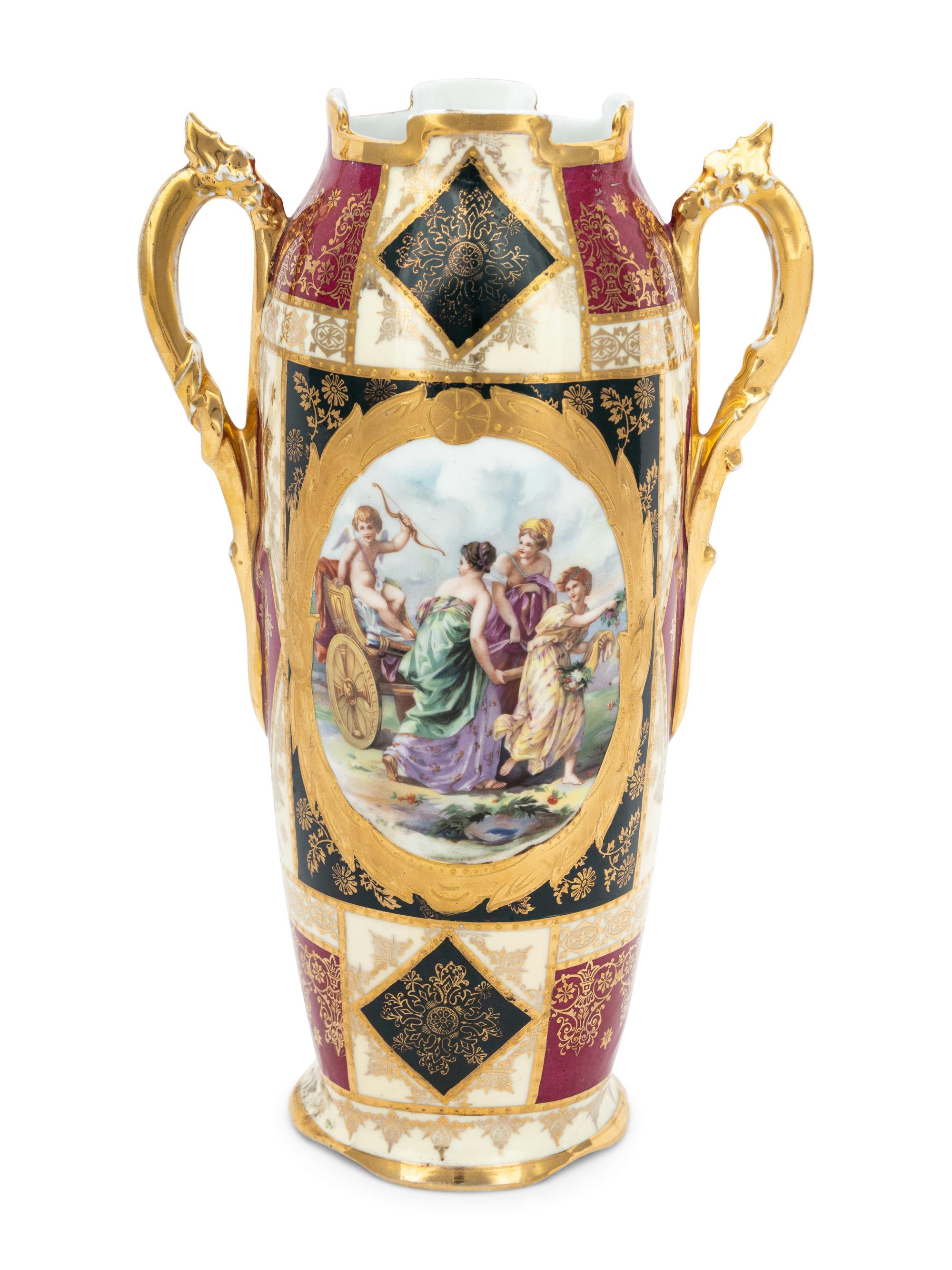 A Vienna Style Porcelain Vase