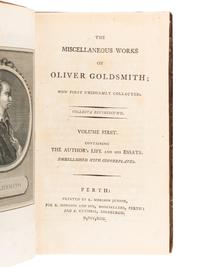 [BINDINGS & SETS]. GOLDSMITH, Oliver (1728-1774). The Miscellaneous Works of Oliver Goldsmith. Perth: R. Morison Junior, 1792.