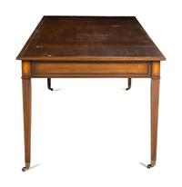 A Kittinger George III Style Satinwood Inlaid Mahogany Desk
