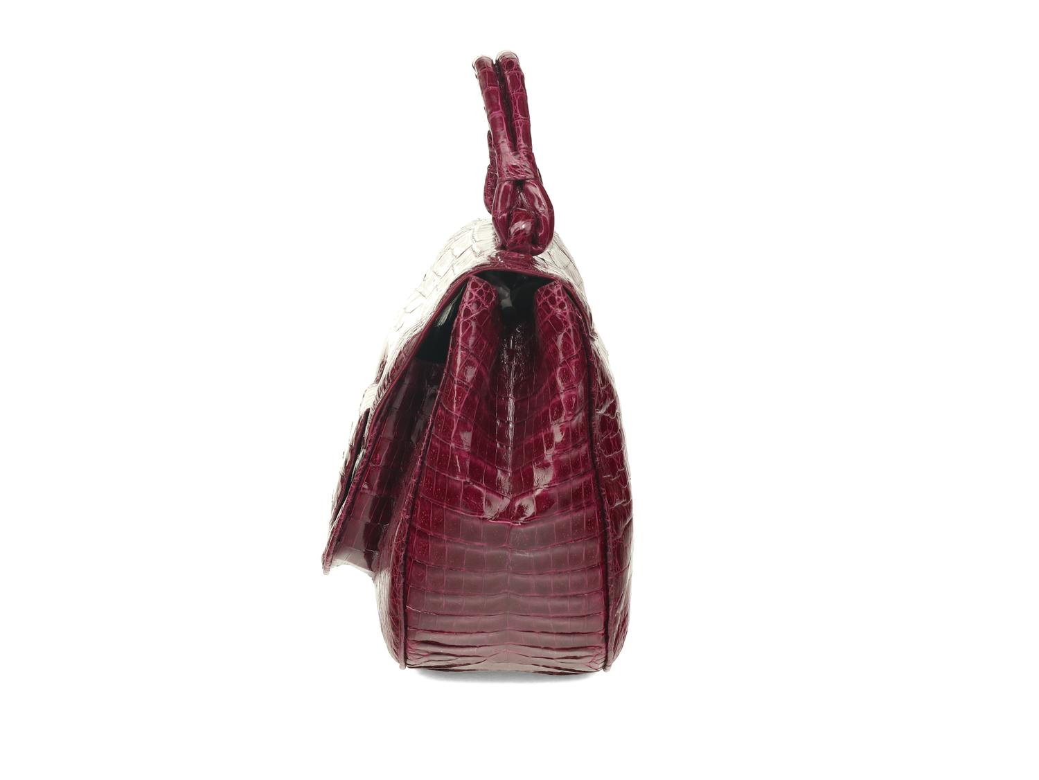 Nancy Gonzalez Purple Crocodile Handbag