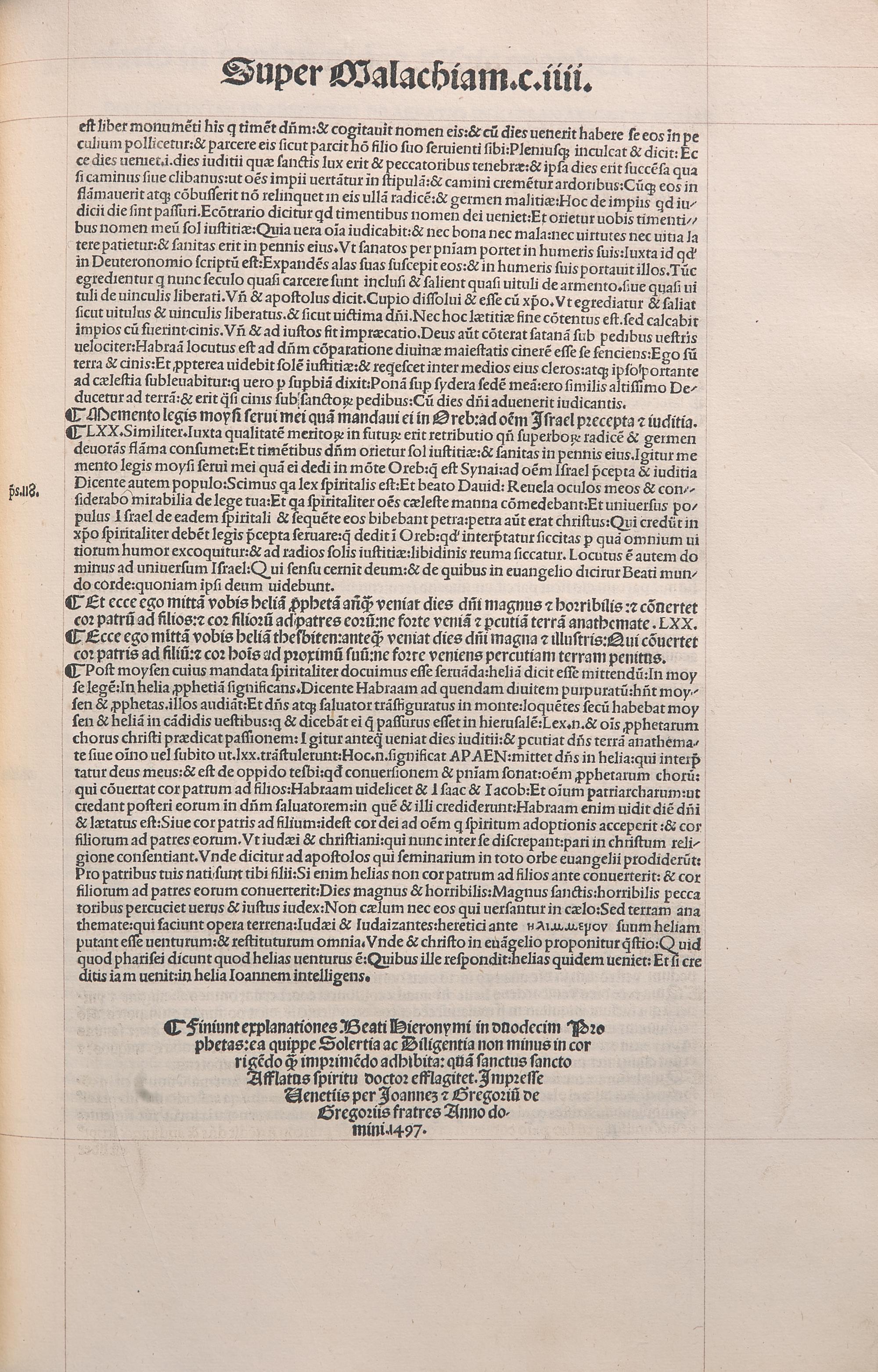 [Fine Bindings] [Incunable] [Hagué, Théodore] Hieronymus, Sophronius Eusebius. Commentaria in Bibliam