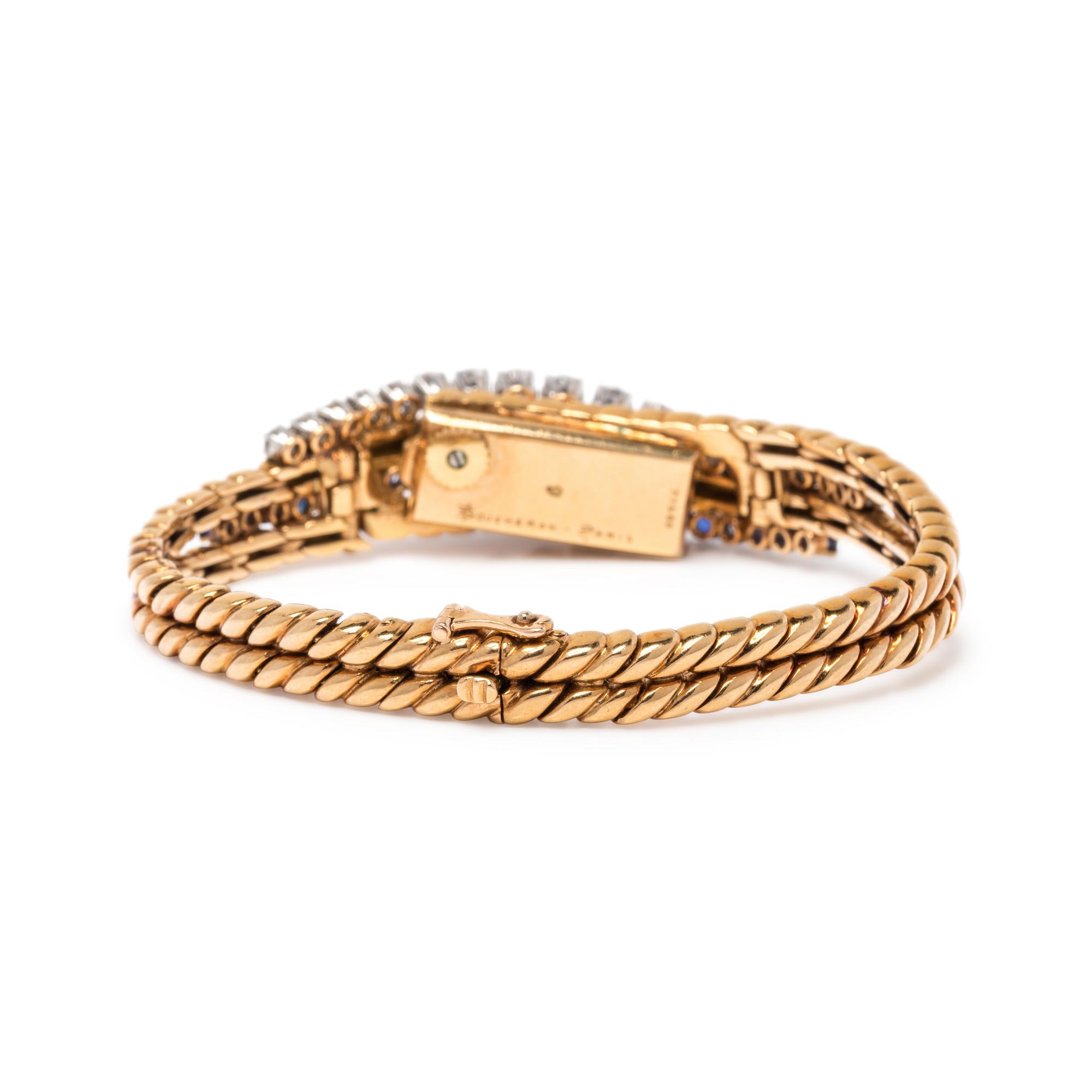 BOUCHERON, DIAMOND AND SAPPHIRE SURPRISE WRISTWATCH