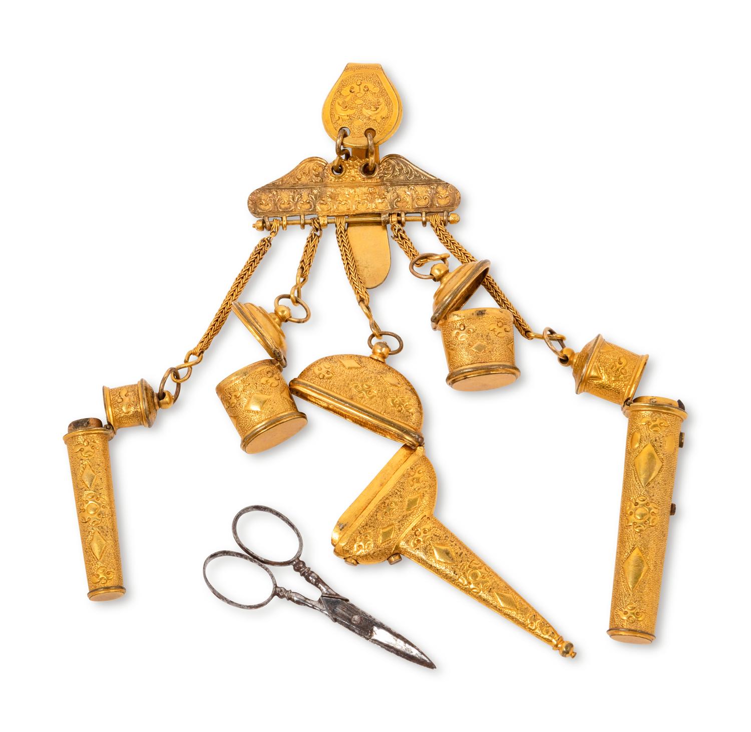 A Georgian Gilt Metal Chatelaine — 18th Century