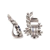 DIAMOND AND SAPPHIRE EARCLIPS