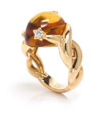 An 18 Karat Yellow Gold, Citrine and Diamond Ring, Chanel, 8.10 dwts.