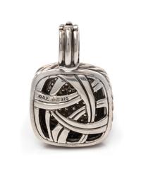 A Sterling Silver, Diamond and Black Diamond 'Albion' Pendant/Enhancer, David Yurman, 7.40 dwts.
