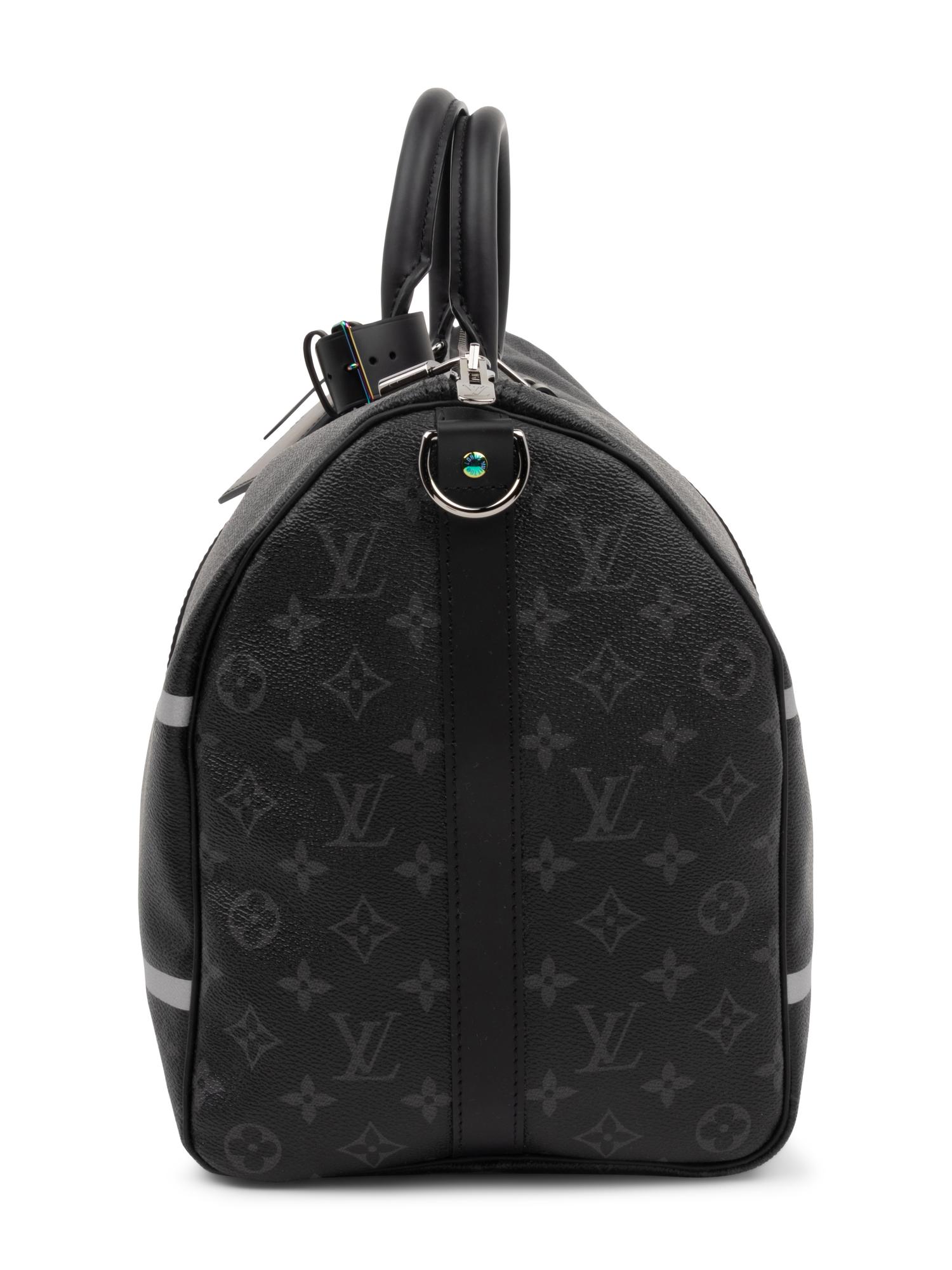 Louis Vuitton Keepall Bandoulière 45 in Monogram Eclipse Canvas, Flash Fragment, Fujiwara X Fragment, Fall Winter 2017