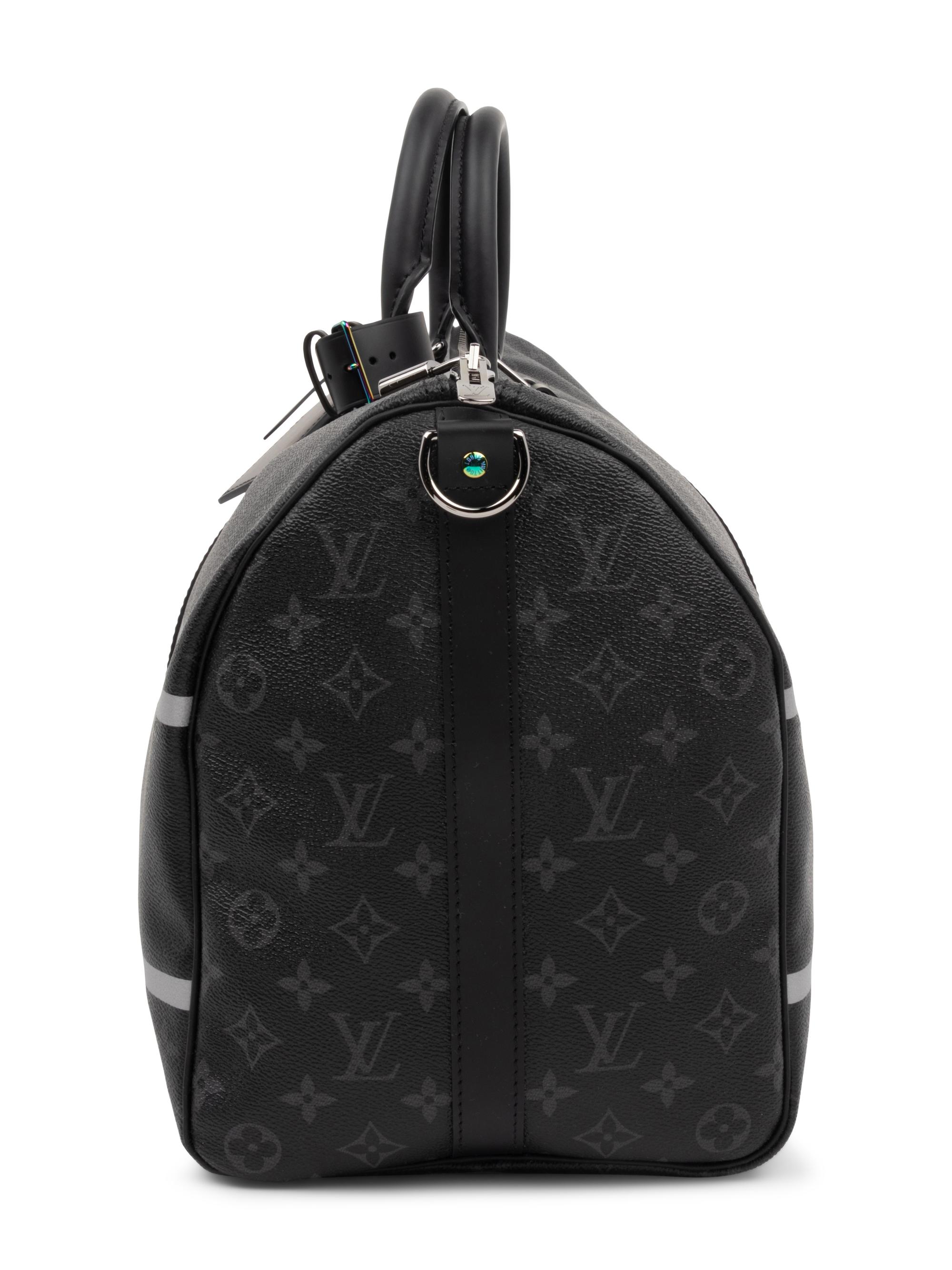Louis Vuitton Keepall Bandoulière 45 in Monogram Eclipse Canvas, Flash Fragment, Fujiwara X Fragment, Fall Winter 2017