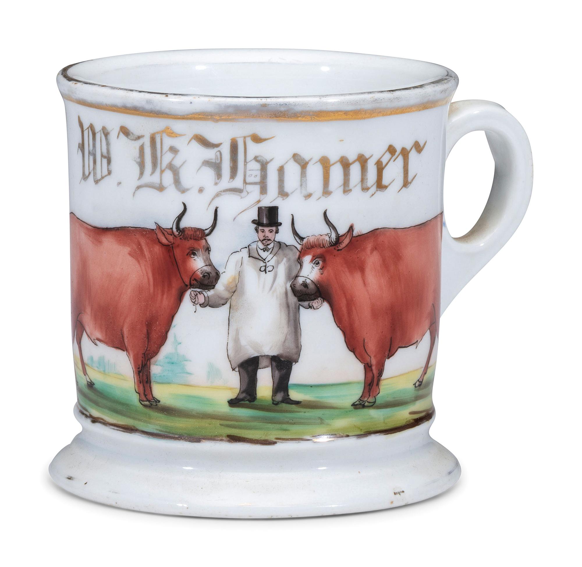 A Butcher's Porcelain Occupational Shaving Mug