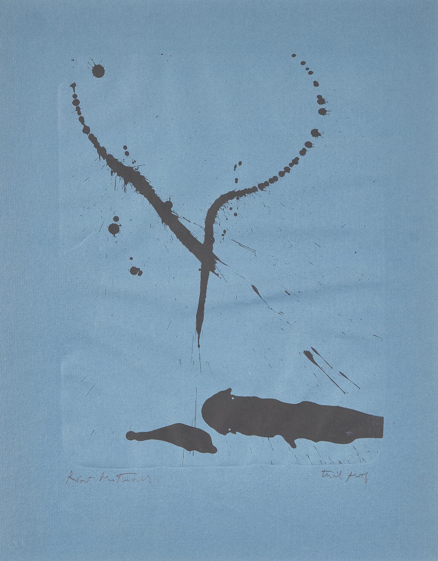 Robert Motherwell (American, 1915–1991) — A Throw of the Dice #2 (Blue), 1962-63