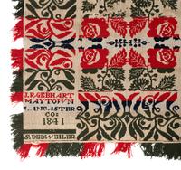 A Jacquard Woven Cotton and Wool Coverlet