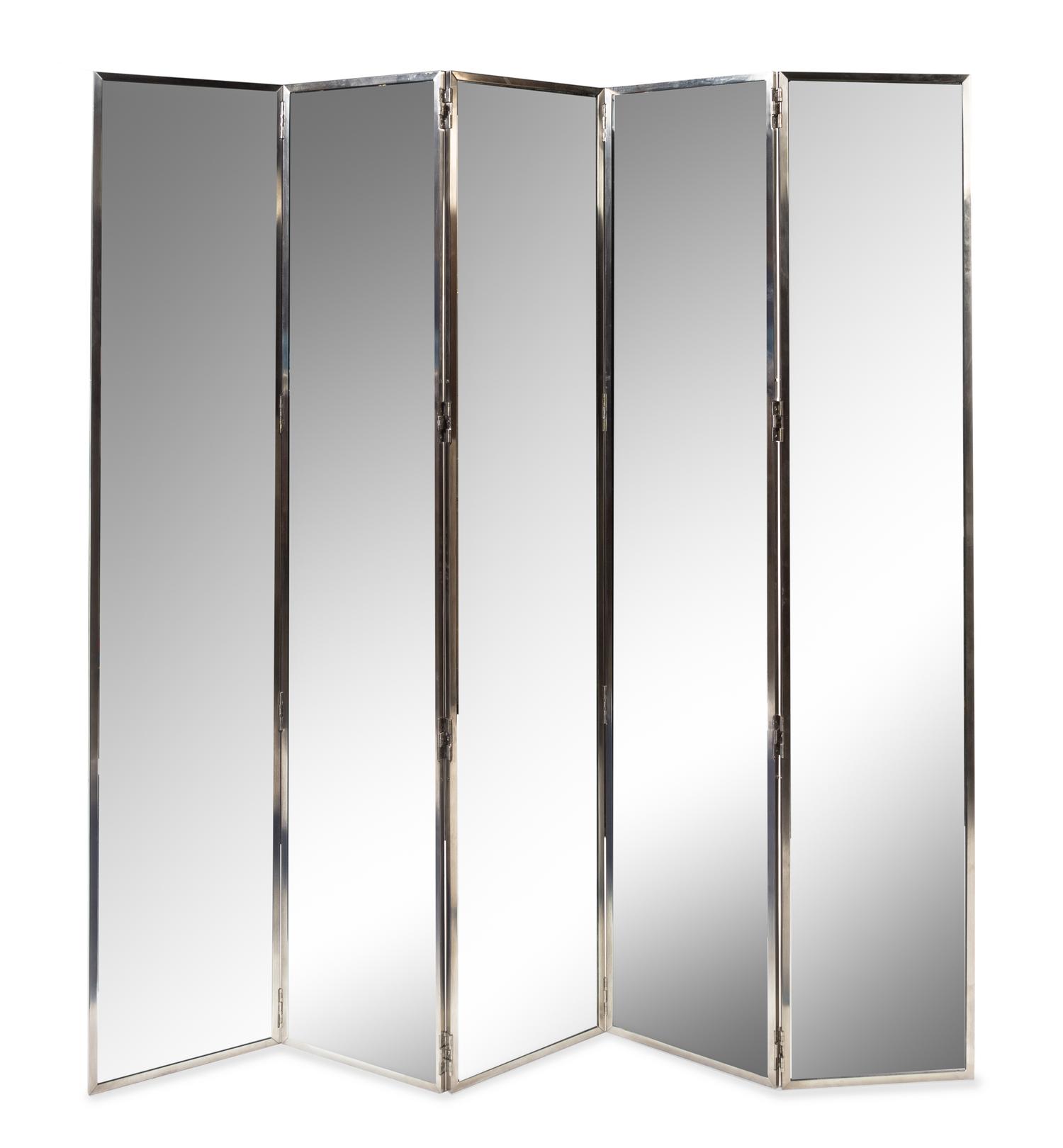 American, 20TH CENTURY, a five-panel floor screen