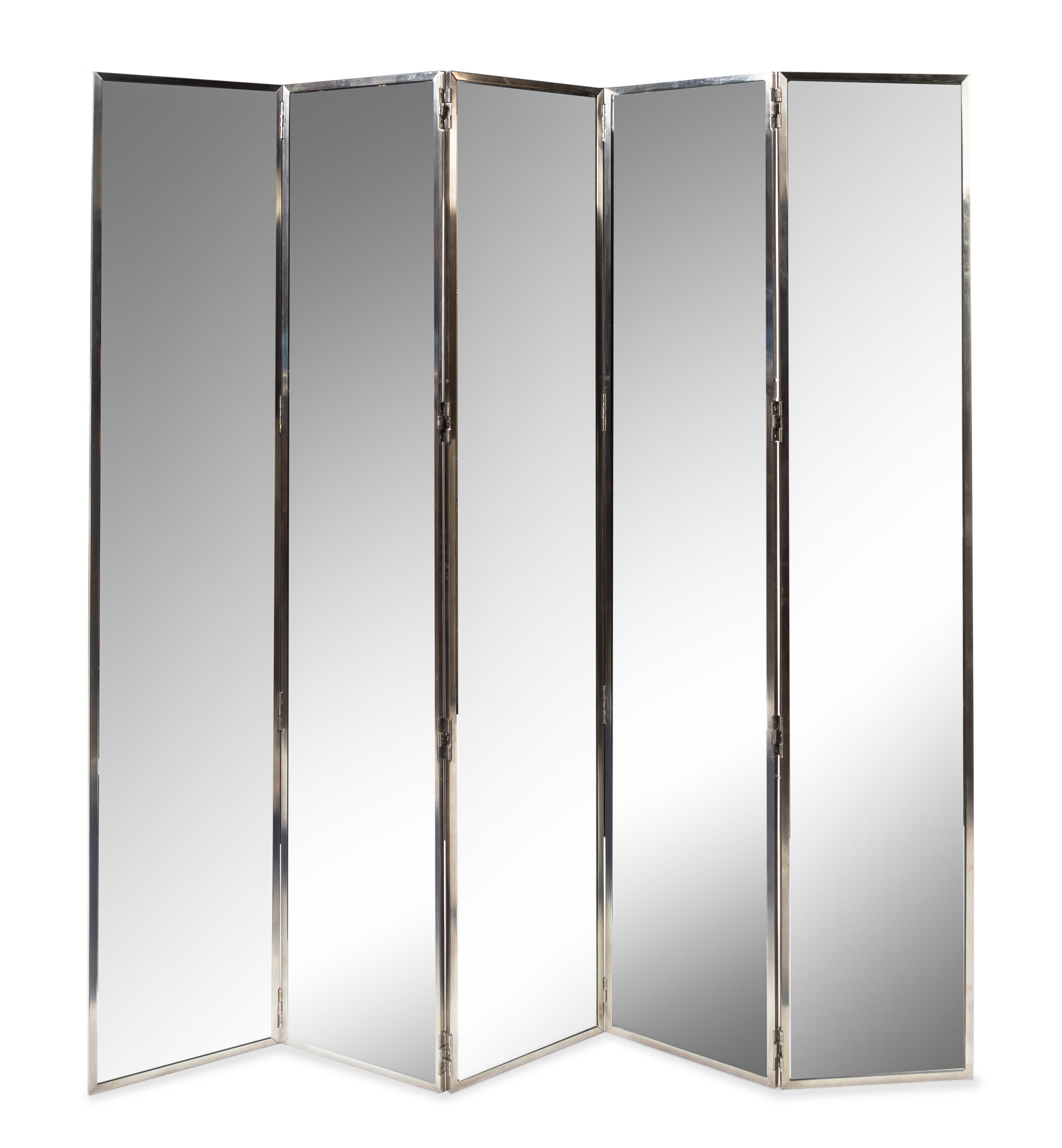 American, 20TH CENTURY, a five-panel floor screen