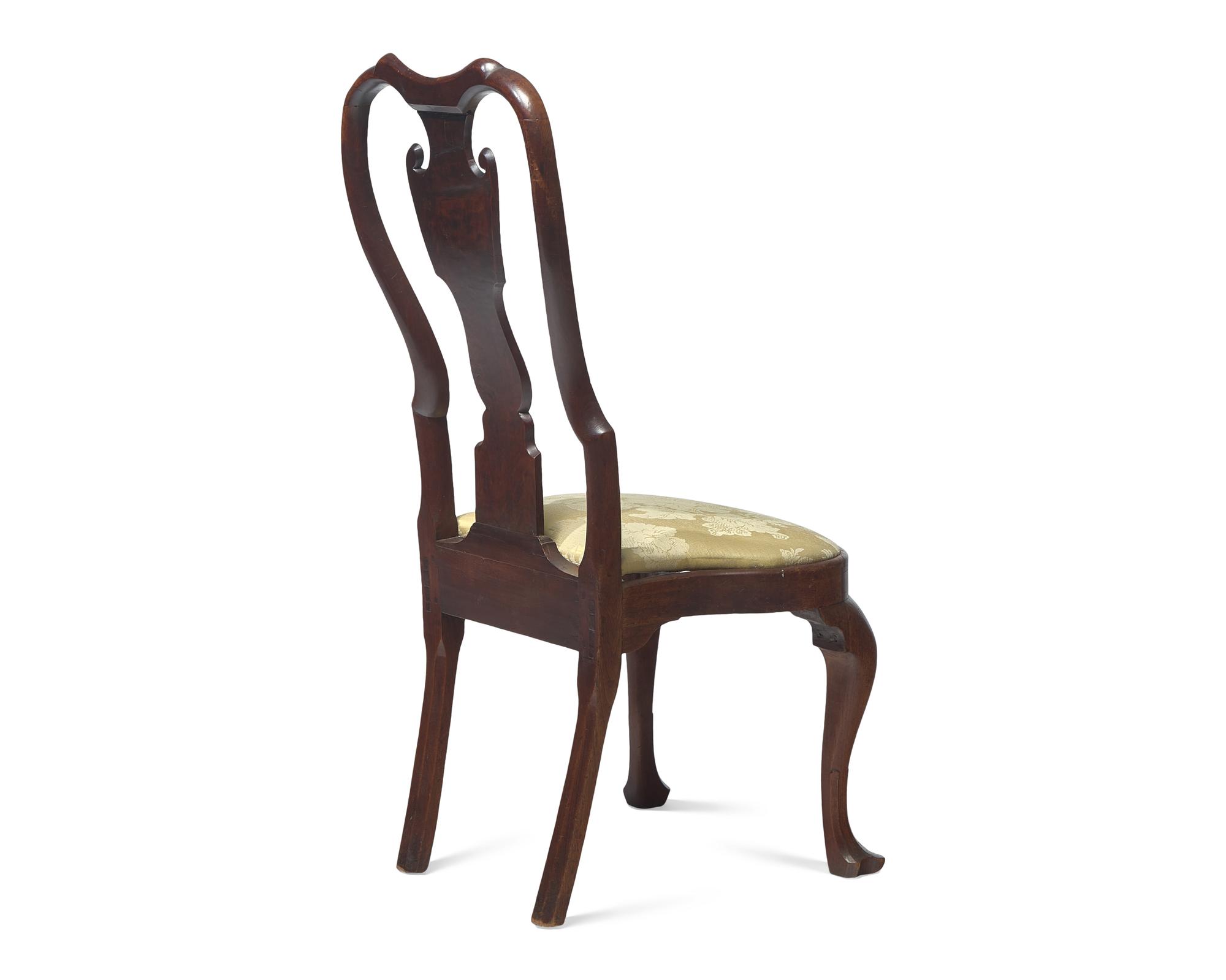 A Queen Anne Carved Walnut Compass-Seat Side Chair, Philadelphia, PA, Circa 1750