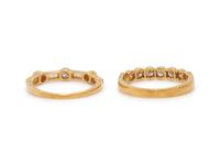 COLLECTION OF YELLOW GOLD AND DIAMOND RINGS