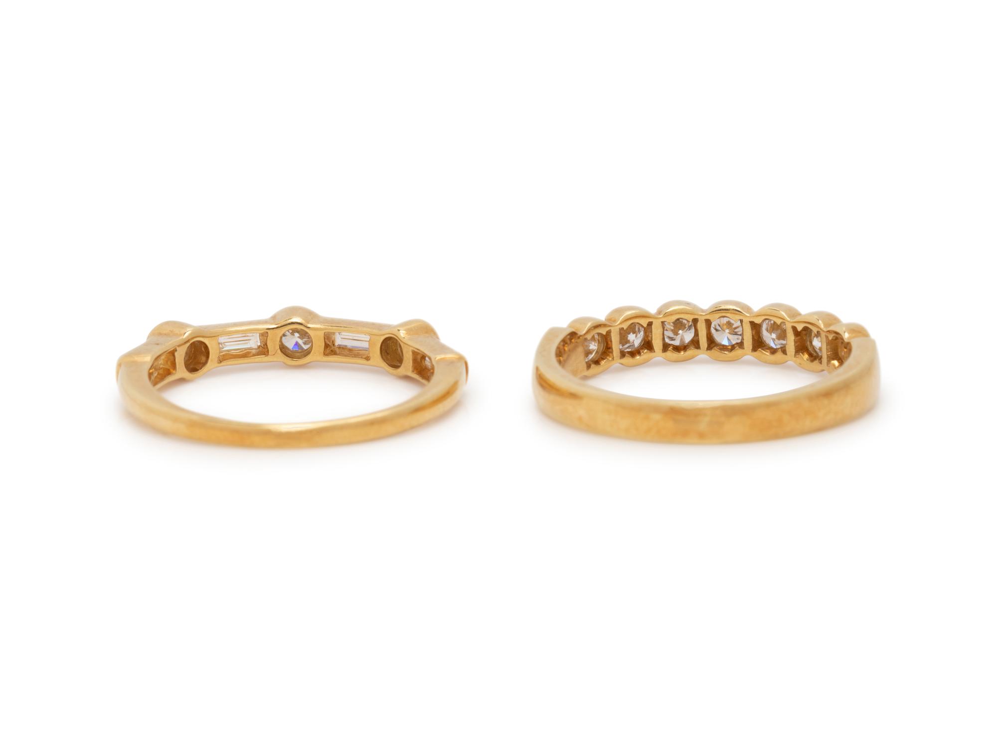 COLLECTION OF YELLOW GOLD AND DIAMOND RINGS