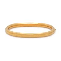 SCHLUGER, YELLOW GOLD BANGLE BRACELET