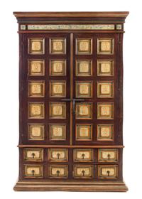 A Northern European Style Painted Cabinet Height 75 x width 48 x depth 24 inches. — 20TH CENTURY