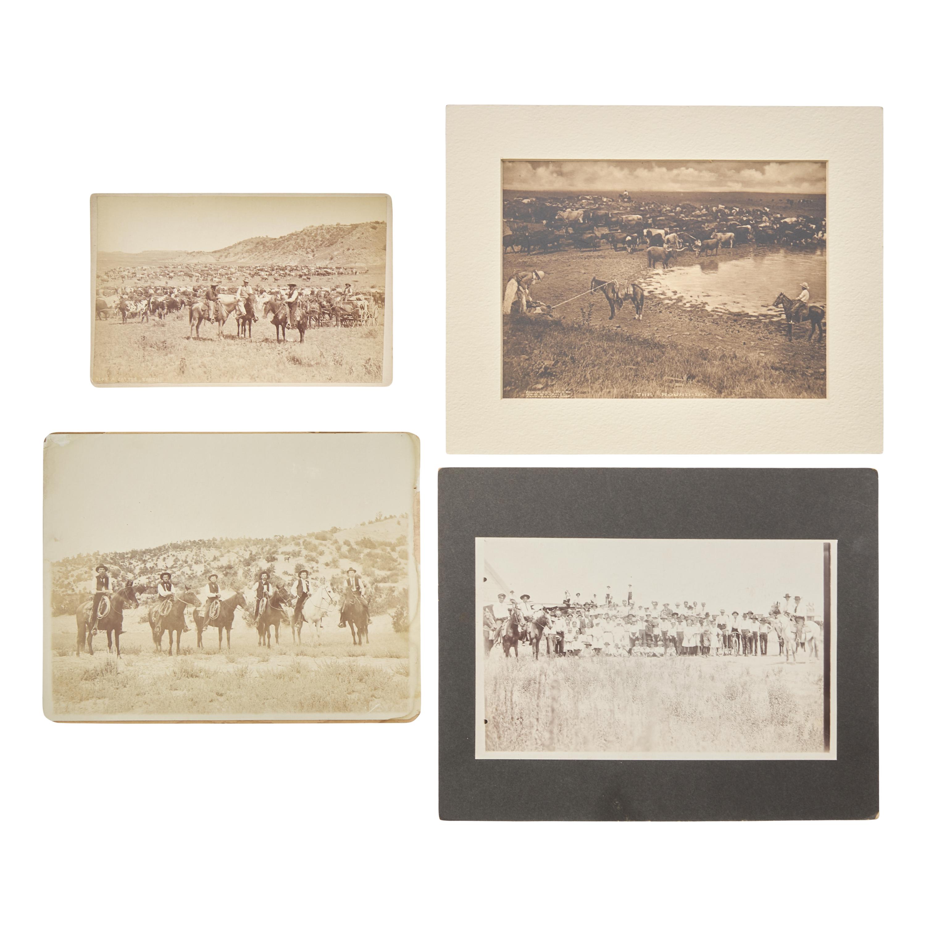 [Western Americana] Group of 6 photos of cowboys and ranchers, including images by Lenny & Sawyers and A. Dailey