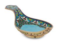 A Russian Plique-à-Jour and Guilloché Enameled Silver Kovsh