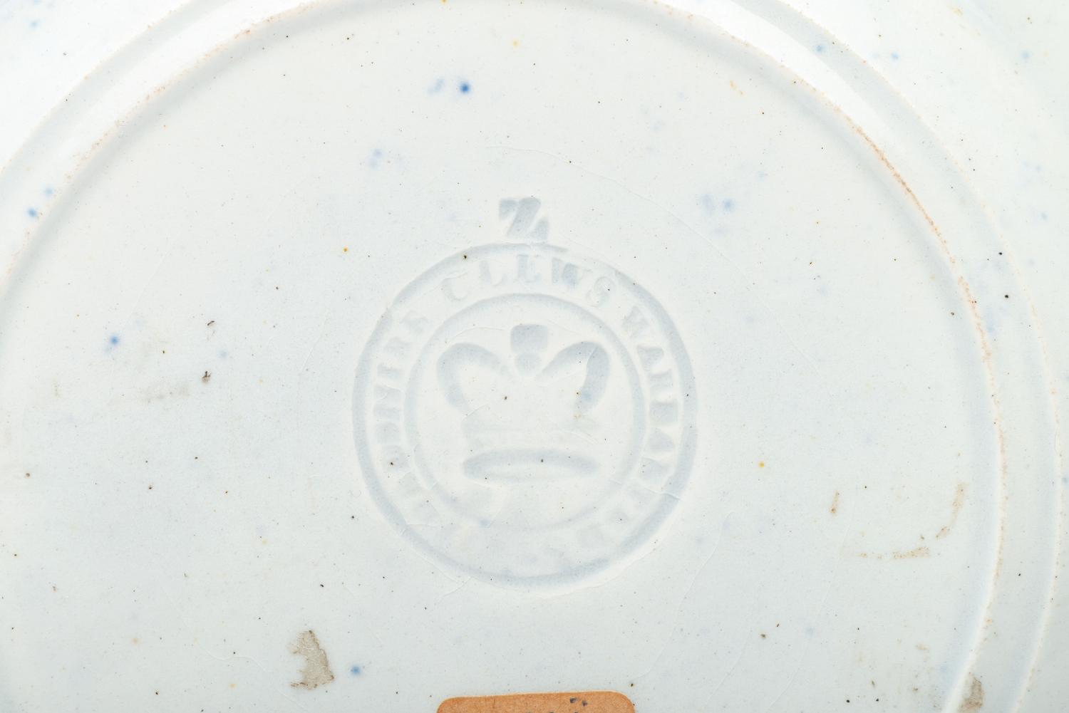 A Historical Blue Staffordshire 'America and Independence' Platter and Cup Plate