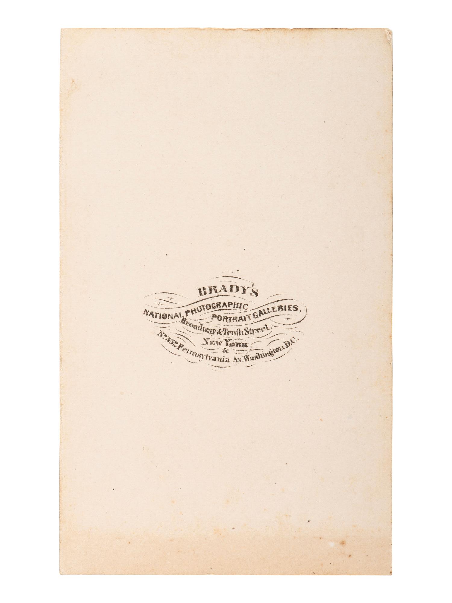 [LINCOLN, ABRAHAM]. "Solitary Pine" CDV portrait of Lincoln. New York: Brady, [1864].
