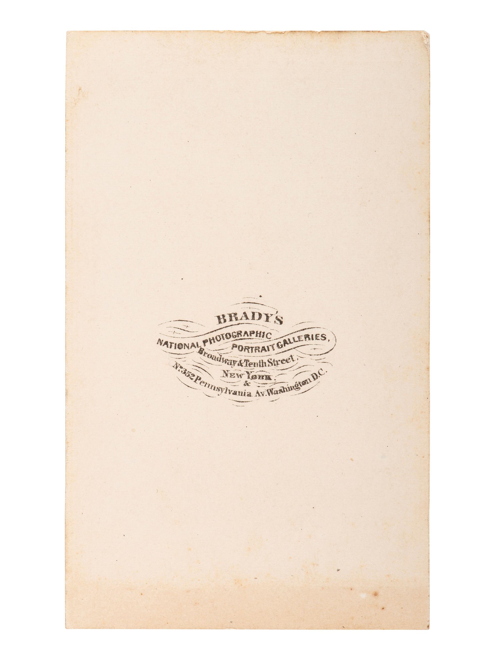 [LINCOLN, ABRAHAM]. "Solitary Pine" CDV portrait of Lincoln. New York: Brady, [1864].