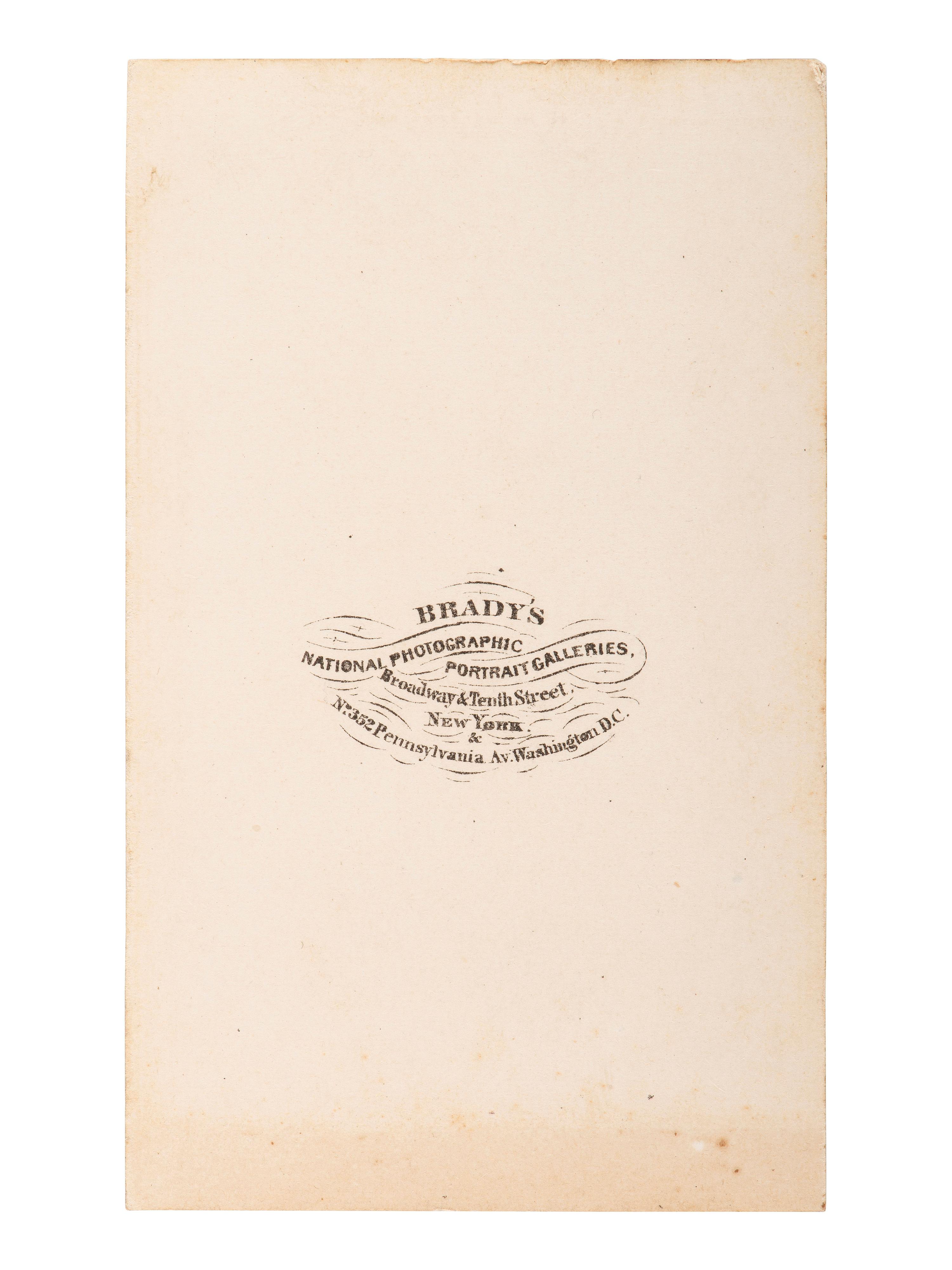 [LINCOLN, ABRAHAM]. "Solitary Pine" CDV portrait of Lincoln. New York: Brady, [1864].