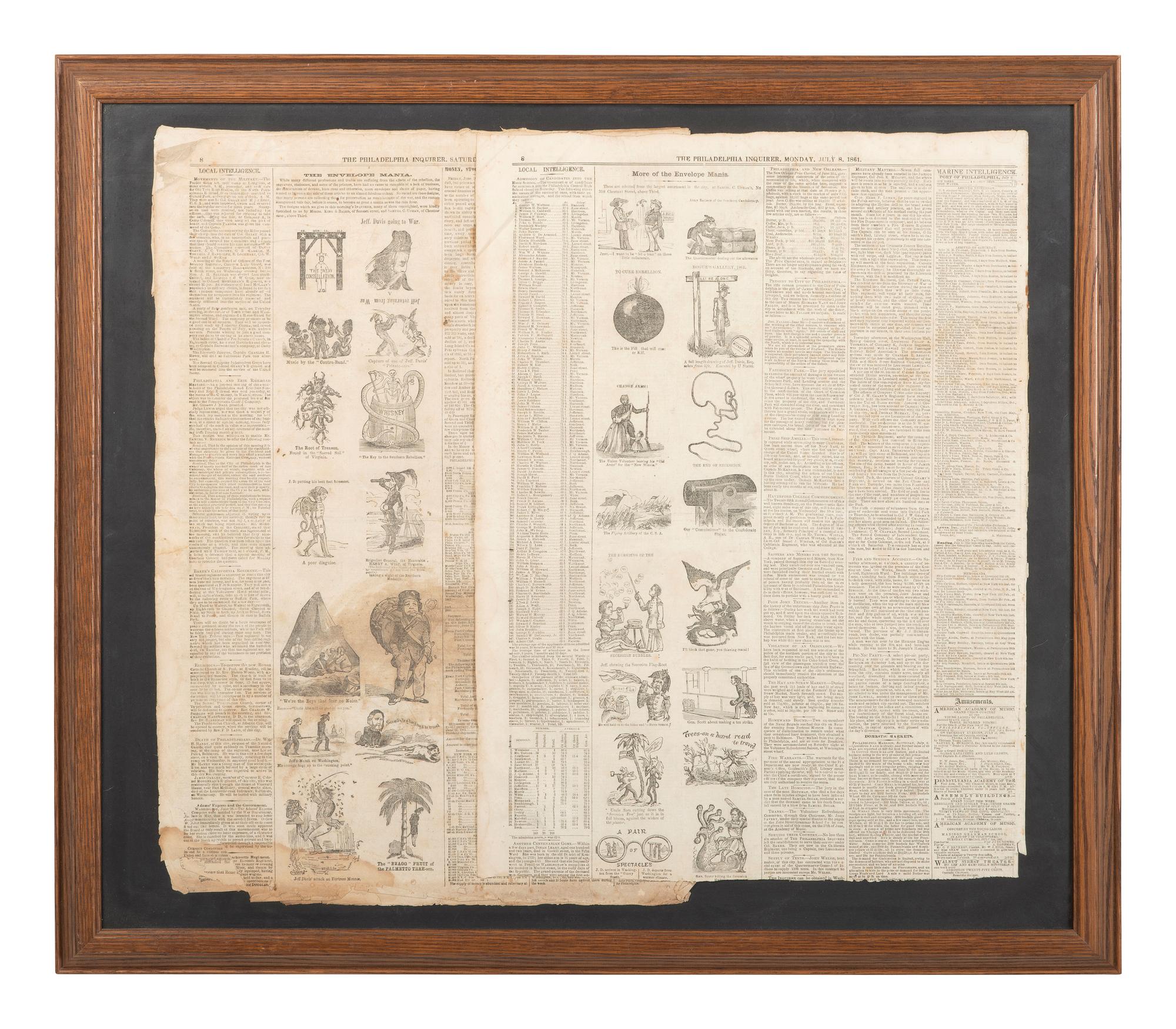[AFRICAN AMERICANA -RECONSTRUCTION]. A group of 2 items, highlighted by Salt River Telegraph Extra . Philadelphia, PA: N.p., [1867].