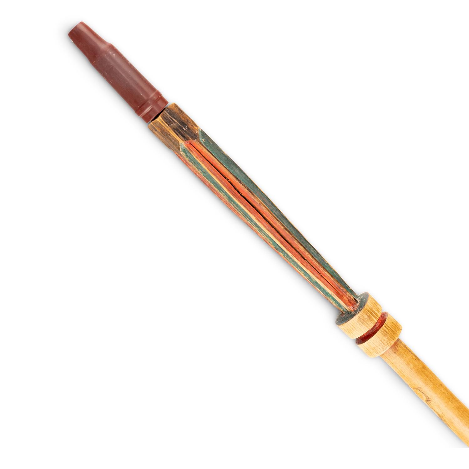 Dakota Painted Pipe Stem, with Catlinite Mouthpiece and Bowl
