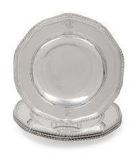 A Set of Four George III Silver Soup Plates