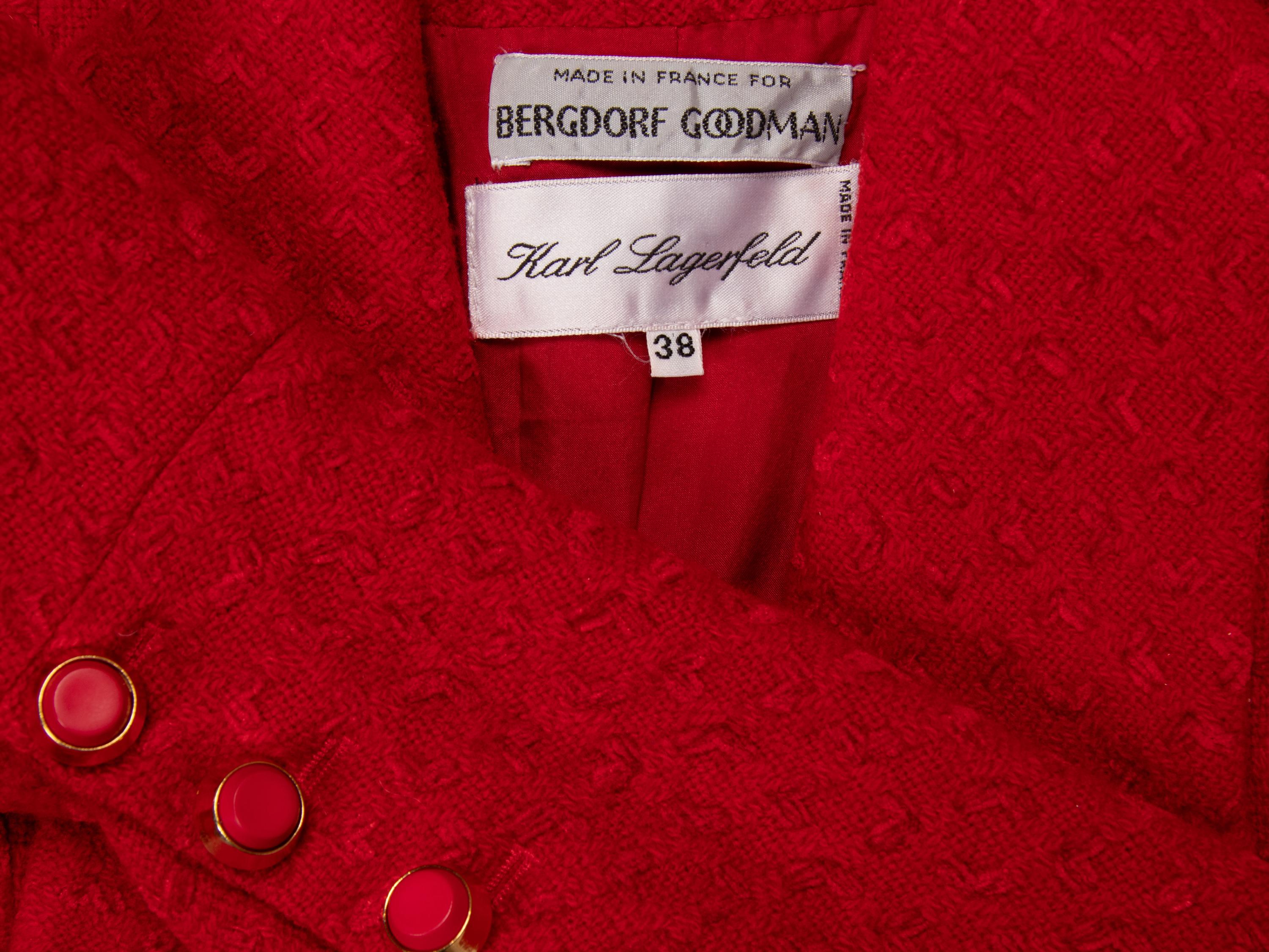 Karl Lagerfeld, Red Tweed Jacket